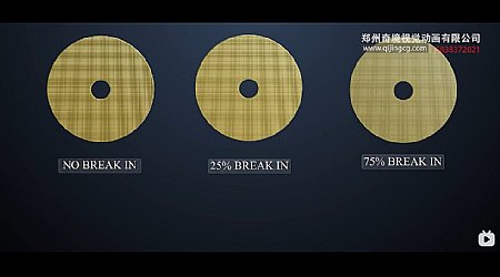 精密机械金刚石钻石垫研磨三维动画广告